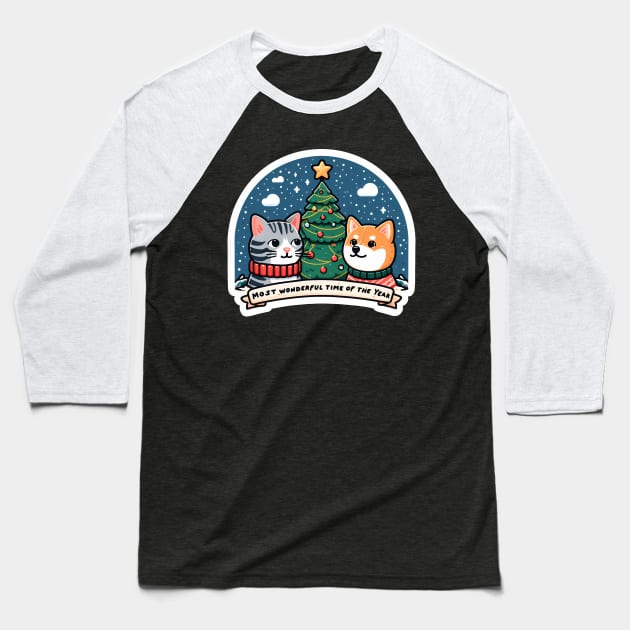 Most Wonderful Time Of The Year Baseball T-Shirt by Plushism